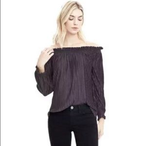 Banana Republic off the shoulder pleated top